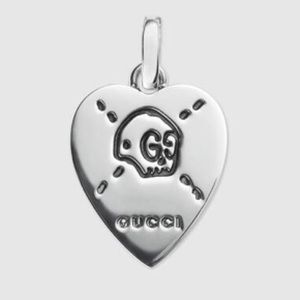 Authentic Gucci Ghost heart charm in Silver